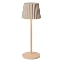 Lucide LED Akku-Tischleuchte JUSTINE, 2W, 2700K, 210lm, IP54, dimmbar, beige