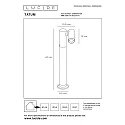 Lucide LED Outdoor Pollerleuchte TATUM, 1x4,5W, 3000K, IP65, Anthrazit