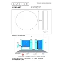 Lucide LED Deckenleuchte CERES Badleuchte, Ø 21,5 cm, 1x30W, 3000K, IP44, dimmbar, schwarz