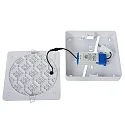 Lucide ceiling luminaire CERES LED square IP44, white dimmable