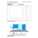 Lucide ceiling luminaire CERES LED square IP44, white dimmable