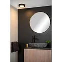 Lucide LED Deckenleuchte BRICE Badleuchte, Ø 18 cm, 1x12W, 3000K, IP44, rund, dimmbar, schwarz