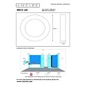 Lucide LED Deckenleuchte BRICE Badleuchte, Ø 18 cm, 1x12W, 3000K, IP44, rund, dimmbar, weiß