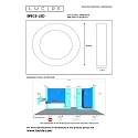 LED Deckenleuchte BRICE Badleuchte, Ø 30 cm, 1x30W, 3000K, IP44, rund, dimmbar, schwarz