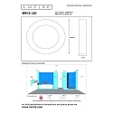 Lucide LED Deckenleuchte BRICE Badleuchte, Ø 30 cm, 1x30W, 3000K, IP44, rund, dimmbar, weiß