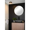 Lucide LED Deckenleuchte BRICE Badleuchte, 1x8W, 3000K, IP44, eckig, dimmbar, schwarz