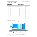 Lucide ceiling luminaire BRICE LED square IP44, black