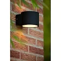 Lucide outdoor wall luminaire OXFORD G9 IP54, black 