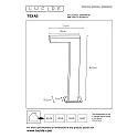 Lucide LED Outdoor Pollerleuchte TEXAS, 1x7W, 3000K, IP54, 9,6x15x60cm, Anthrazit