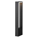 Lucide LED Outdoor Pollerleuchte GOA, 1x6,5W, 3000K, IP54, eckig, Anthrazit