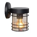 Lucide wall luminaire KEPPEL round E27 IP23, black