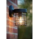 Lucide wall luminaire KEPPEL round E27 IP23, black