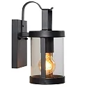 Lucide wall luminaire LINDELO round E27 IP23, black