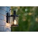 Lucide wall luminaire LINDELO round E27 IP23, black