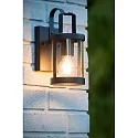 Lucide wall luminaire LINDELO round E27 IP23, black