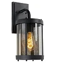 Lucide wall luminaire MAKKUM round E27 IP23, black