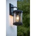Lucide wall luminaire MAKKUM round E27 IP23, black