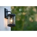Lucide wall luminaire MAKKUM round E27 IP23, black