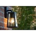 Lucide LED Outdoor Wandleuchte MATSLOT, 1xE27, IP23, 14,2x13x24,6 cm, schwarz