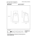 Lucide LED Outdoor Wandleuchte MATSLOT, 1xE27, IP23, 14,2x13x24,6 cm, schwarz
