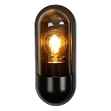 wall luminaire CAPSULE oval E27 IP54, black, transparent