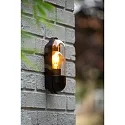 wall luminaire CAPSULE oval E27 IP54, black, transparent