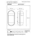 wall luminaire CAPSULE oval E27 IP54, black, transparent
