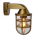 Lucide wall luminaire LEWIS oval E27 IP44, gold matt, brass