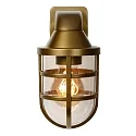 Lucide wall luminaire LEWIS oval E27 IP44, gold matt, brass