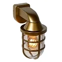 Lucide wall luminaire LEWIS oval E27 IP44, gold matt, brass