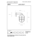 Lucide wall luminaire LEWIS oval E27 IP44, gold matt, brass