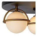 Lucide ceiling luminaire ISOBEL 3 flames, round G9 IP44, opal, black
