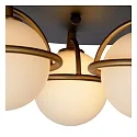 Lucide ceiling luminaire ISOBEL 3 flames, round G9 IP44, opal, black