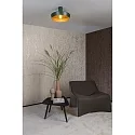 Lucide ceiling luminaire CARDIFF round E27 IP20, green, gold matt, brass