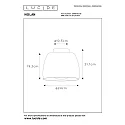 Lucide ceiling luminaire NOLAN E27 IP20, gold matt, brass, black