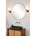 Lucide wall luminaire BEREND rigid, ball shaped G9 IP44, gold matt, brass, black