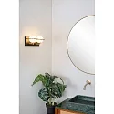Lucide wall luminaire ISOBEL 2 flames, square G9 IP44, opal, black