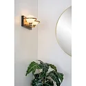 Lucide wall luminaire ISOBEL 2 flames, square G9 IP44, opal, black