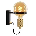 Lucide wall luminaire OTTELIEN square E27 IP20, gold matt, brass, black