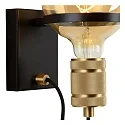 Lucide wall luminaire OTTELIEN square E27 IP20, gold matt, brass, black