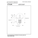 Lucide wall luminaire OTTELIEN square E27 IP20, gold matt, brass, black