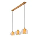 Lucide pendant luminaire GUNHILD 3 flames E27 IP20, beige, transparent dimmable