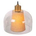Lucide pendant luminaire GUNHILD 3 flames, round E27 IP20, beige, transparent dimmable