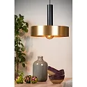 Lucide pendant luminaire GIADA round E27 IP20, gold matt, brass, black