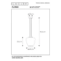pendant luminaire FLORIEN oval E27 IP20, amber dimmable