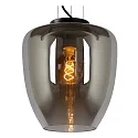 Lucide pendant luminaire FLORIEN oval E27 IP20, smoky colour dimmable