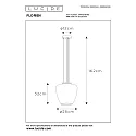 Lucide pendant luminaire FLORIEN oval E27 IP20, smoky colour dimmable