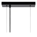 Lucide pendant luminaire SURTUS 4 flames, square E27 IP20, black