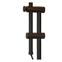 Lucide table lamp GIADA 2 flames, round E27 IP20, gold matt, brass, black 