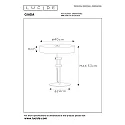 Lucide table lamp GIADA 2 flames, round E27 IP20, gold matt, brass, black 